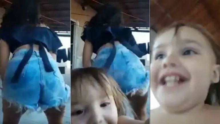 La desopilante travesura de una niña que arruinó el twerking de su hermana