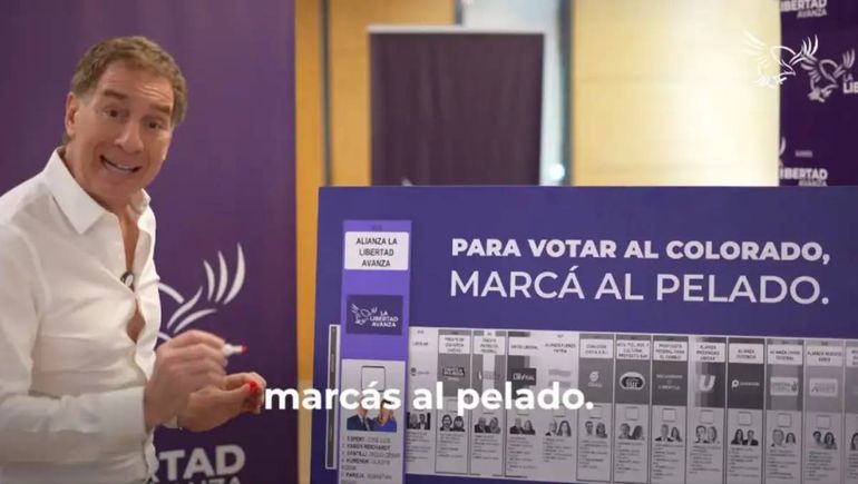 El insólito spot de La Libertad Avanza sin nombrar Espert: Para votar al colorado, marcá al pelado