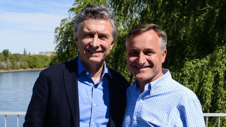 Schlereth junto a Mauricio Macri durante la inauguración del tercer puente.