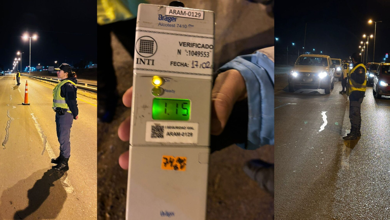 El registro de alcoholemia positiva durante los controles en -Centenario