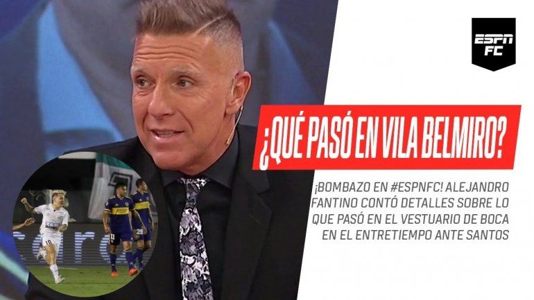 Fantino reveló lo que sucedió en el vestuario de Boca.