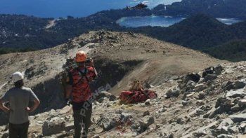 El rescate demadó varias horas en el Cerro Bayo