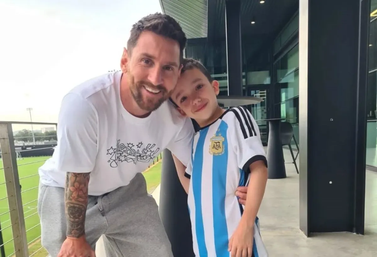 El encuentro entre Lionel Messi y Manuel Andrade