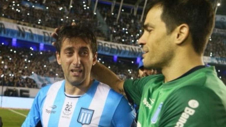 Diego Milito y Sebastián Saja Diego Milito y Sebastián Saja