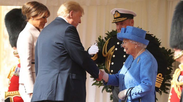 Trump tomó el té con la reina Isabel II en el castillo de Windsor