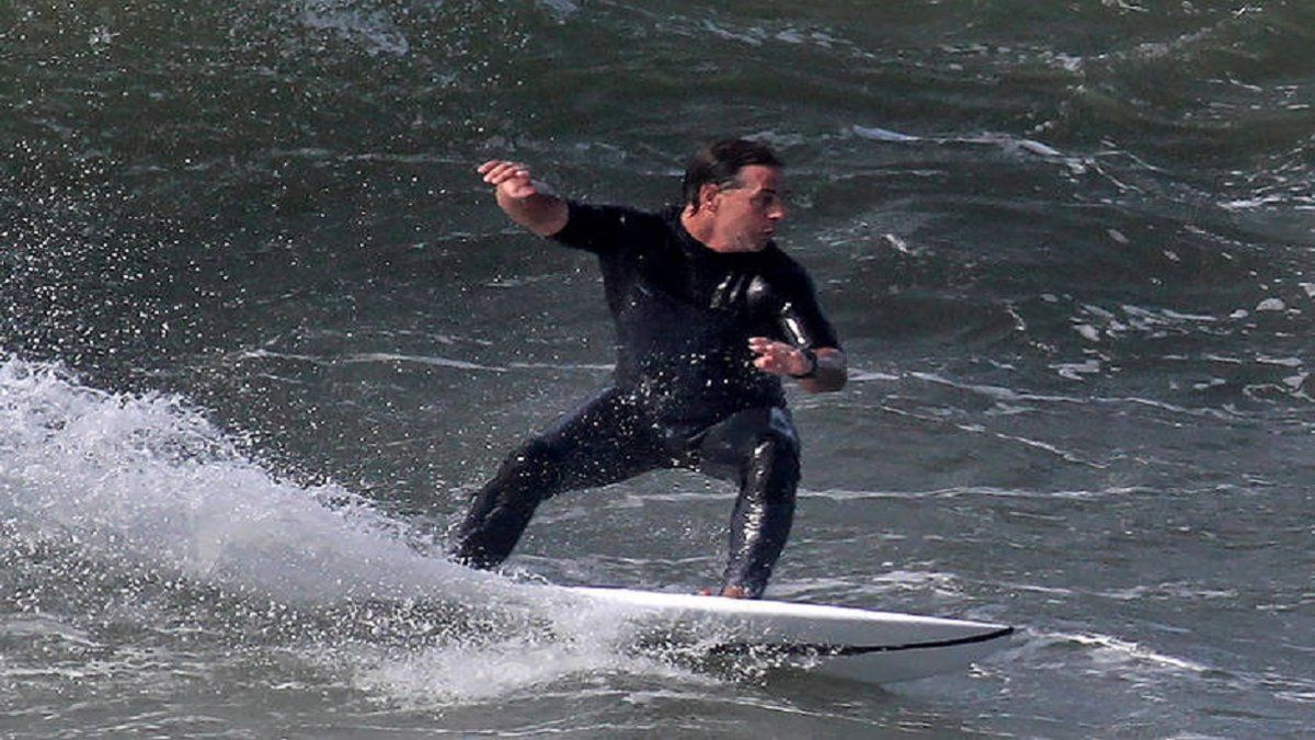 Lacalle Pou pasó el fin de semana practicando surf