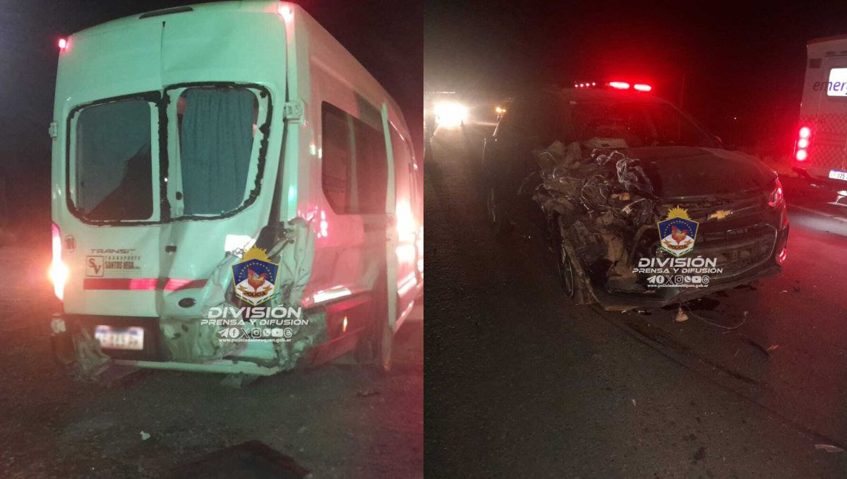 Ruta 7: un fuerte choque complicó el tránsito camino a Vaca Muerta