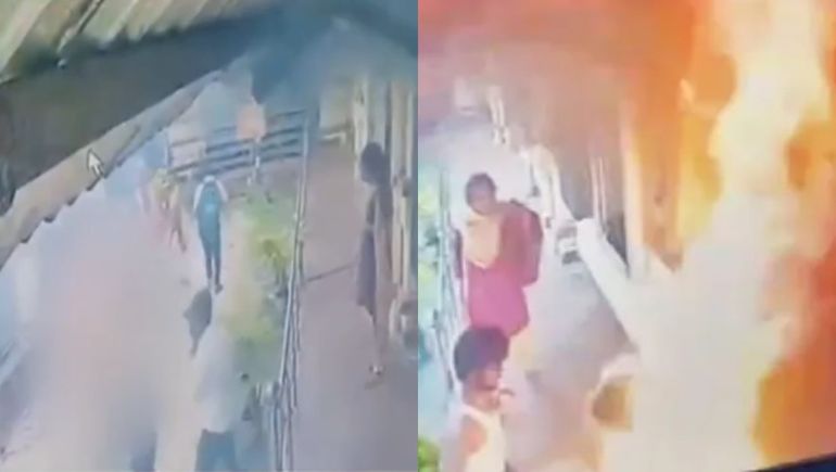 La joven se roció con combustible y se prendió fuego cerca del despacho del director de la universidad.