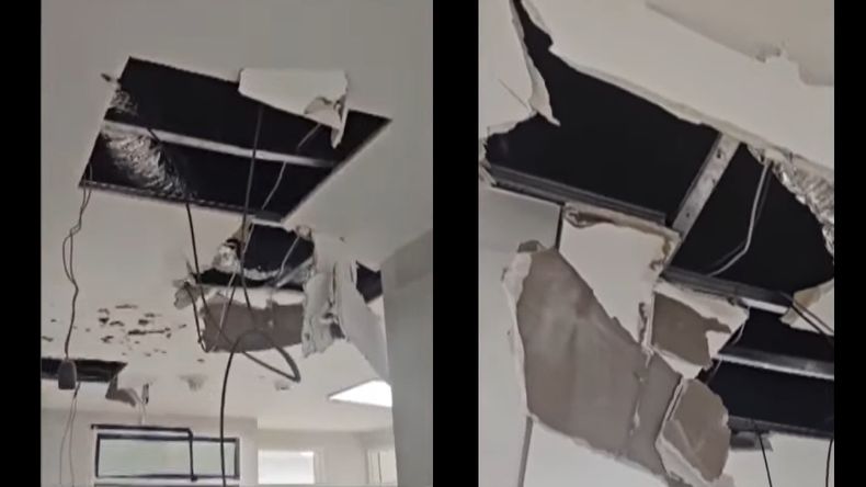 Intentó robar cables en el hospital, cayó del techo y provocó serios destrozos en el área nueva | LM Neuquen Intentó robar cables en el hospital, cayó del techo y provocó serios destrozos en el área nueva