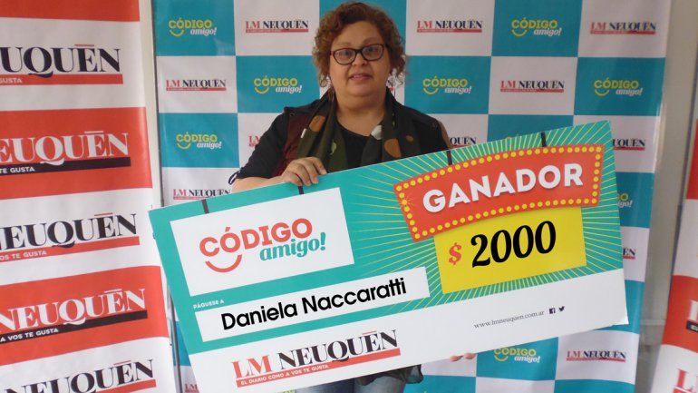Daniela Naccaritti mandó el código xyojdu y el jueves se quedó con los 2 mil pesos.&nbsp;