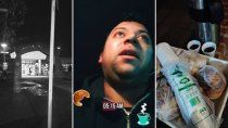 Alejadro Riffos, de 38 años, pasa por el Hospital de Centenario con un café y tortas fritas antes de entrar a trabajar. 