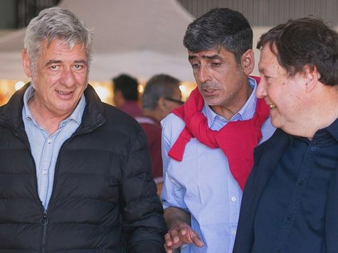 Nicolás Pino, Presidente de la Sociedad Rural Argentina; Gonzalo Guanes, presidente de la Sociedad Rural de Conesa; y ALberto Weretilneck, Gobernador de Río Negro.