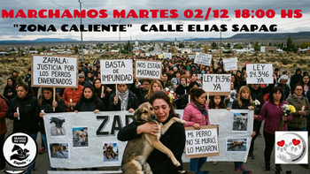 Organizaciones animalistas convocan a una marcha en Zapala por una racha de animales envenenados. Organizaciones animalistas convocan a una marcha en Zapala por una racha de animales envenenados.