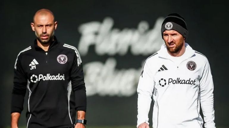 Javier Mascherano y Lionel Messi Javier Mascherano y Lionel Messi