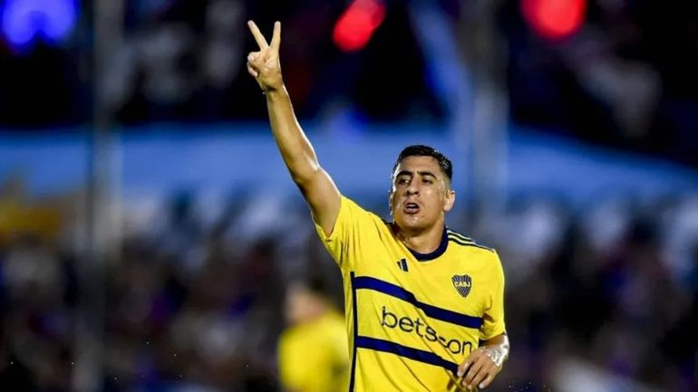 Miguel Merentiel con la camiseta de Boca Miguel Merentiel con la camiseta de Boca