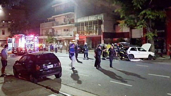 Estado en el que quedó el Volkswagen Gol.