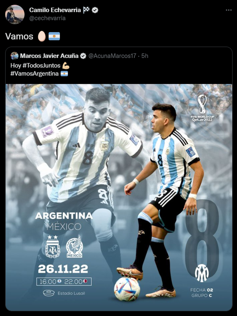 La banca de Camilo Echeverría al Huevo Acuña en la previa del duelo ante México.