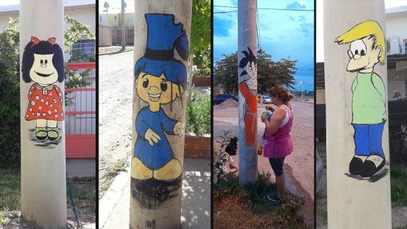 Quiere convertir su barrio en un museo abierto de caricaturas