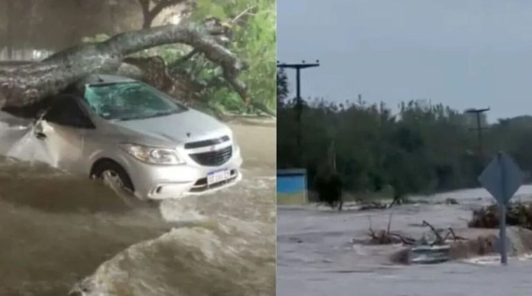 Alumnos y docentes quedaron varados en las escuelas y muchos padres no podían llegar a buscar a sus hijos.
