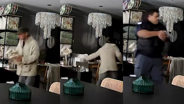 Video: entró a robar a un local en pleno centro y quedó escrachado