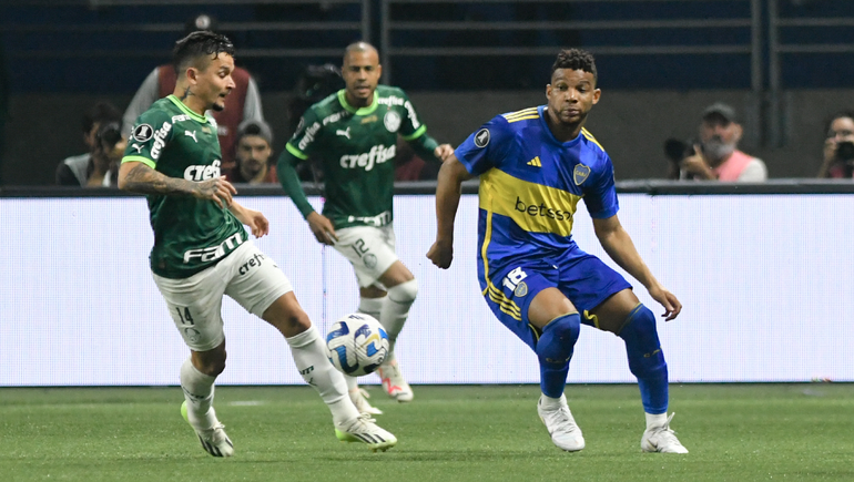 Boca se la bancó en Brasil y dejó afuera a Palmeiras. Fotos: Telam
