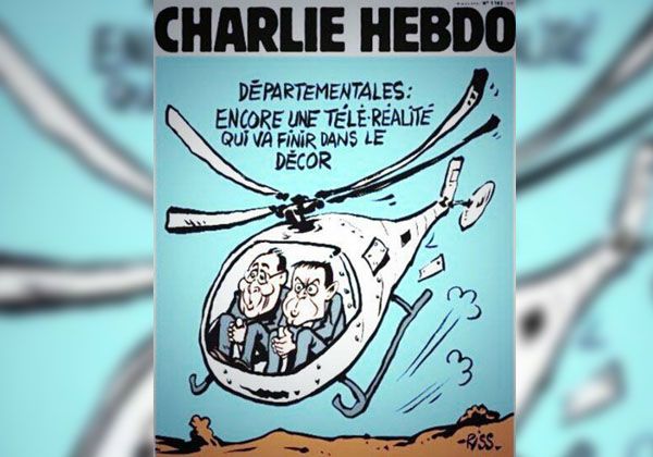 El choque de helicópteros llegó a la tapa de Charlie Hebdo