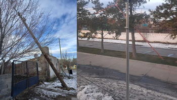 Los fuertes vientos en Zapala ocasionaron la caída de postes y árboles / Foto Gentileza Los fuertes vientos en Zapala ocasionaron la caída de postes y árboles / Foto Gentileza
