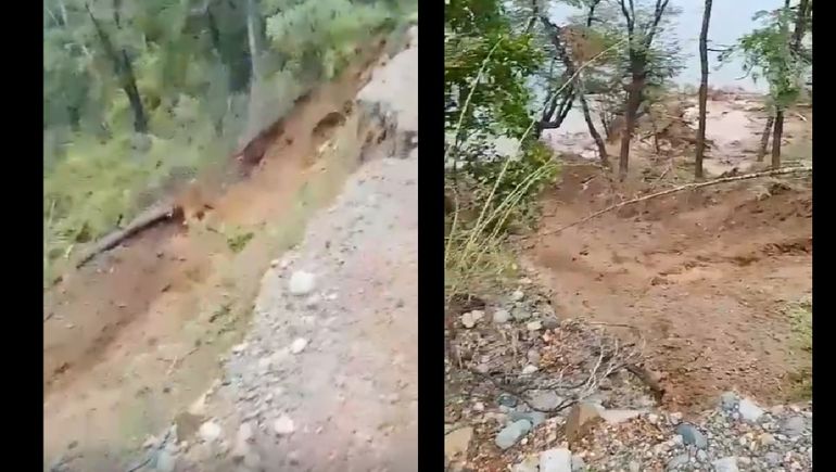 Deslaves y desmoronamientos en la zona sur de Neuquén