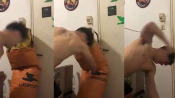 El impactante video de Máximo Thomsen golpeando una bolsa de box