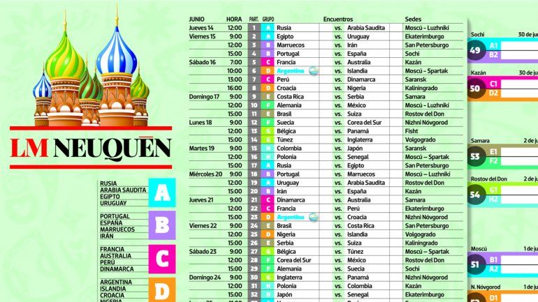 Seguí todo el Mundial con el fixture de LM Neuquén