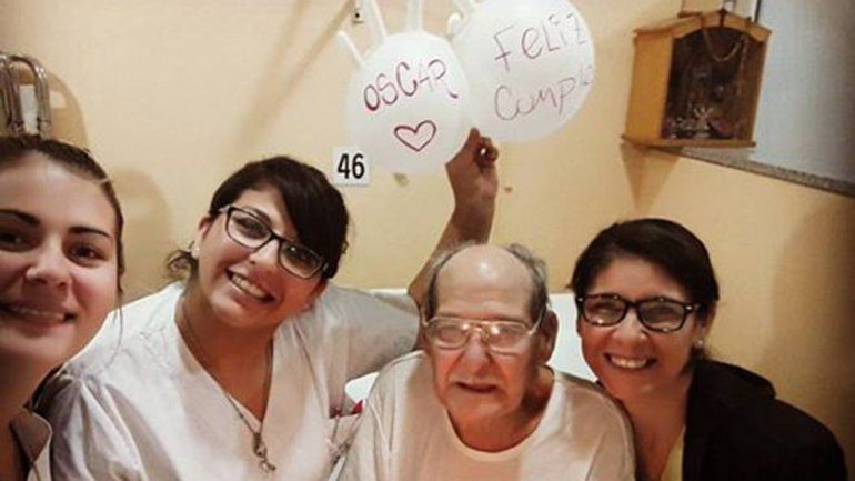 Oscar se internó para no festejar solo su cumpleaños y su historia se hizo viral