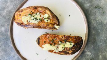 Horno y sencillez: boniato con manteca y tomillo