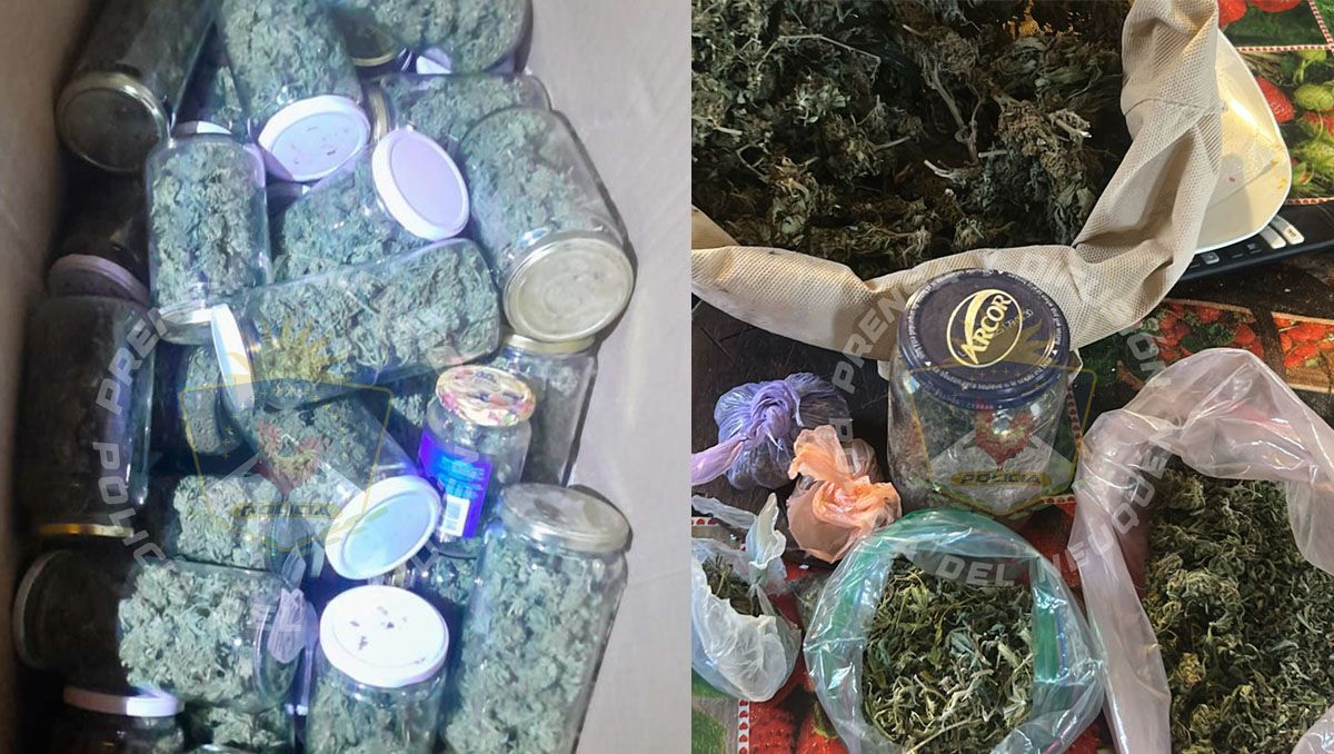 Fueron por el robo de ropa y encontraron casi 4 kilos de cogollos de marihuana