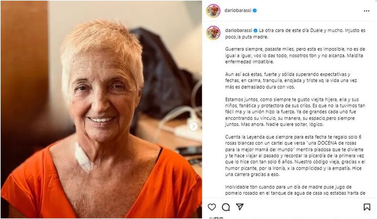 Darío Barassi abrió su corazón como nunca y contó la fuerte lucha que viene teniendo su madre Darío Barassi abrió su corazón como nunca y contó la fuerte lucha que viene teniendo su madre