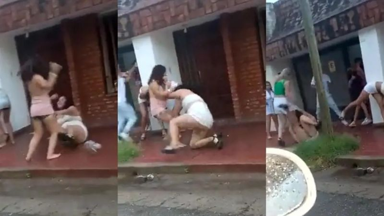 Video: otra brutal pelea a la salida de un boliche en Córdoba