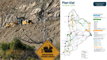 Maquinarias trabajando en una de las rutas del plan de obras. Maquinarias trabajando en una de las rutas del plan de obras.