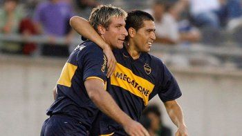 Juan Román Riquelme y Martín Palermo. Juan Román Riquelme y Martín Palermo.