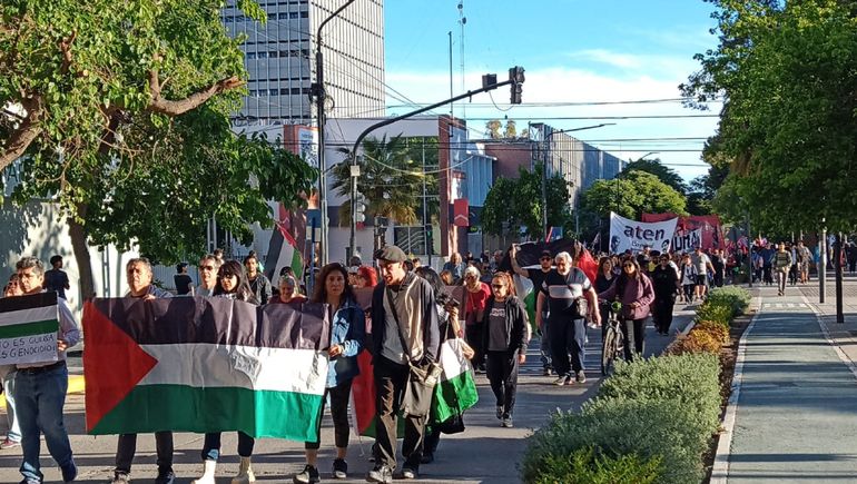 En 5 fotos, marcharon en Neuquén en defensa de Palestina