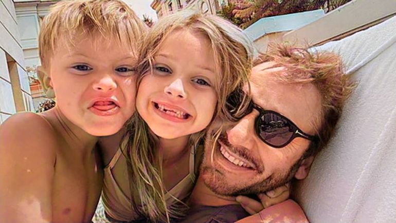 Las fotos de Benjamin Vicuña junto a sus hijos Magnolia y Amancio después de 50 días separados