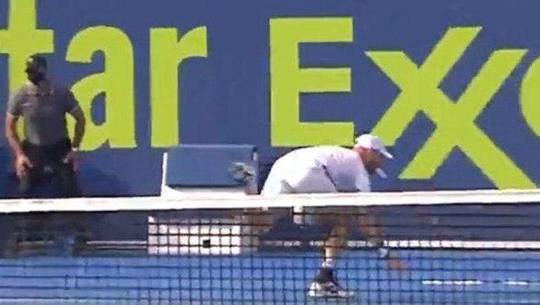 Un insólito accidente sacó a un tenista del ATP de Doha