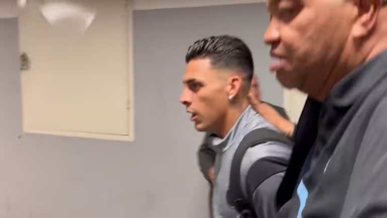 Cristian Pavon fue detenido tras el partido de Gremio por la Copa de Brasil.