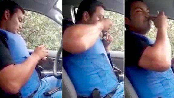 El policía se llama Ernesto Morales y hace un año que entró a la Bonaerense. Su compañera lo filmó drogándose.
