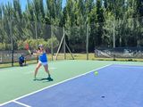 Nadia Podoroska en Cipolletti, respirando el aire del Alto Valle y entrenando con todo. 