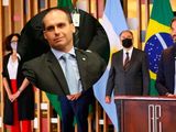 El fuerte cruce tuitero entre Santiago Cafiero y el hijo del Bolsonaro