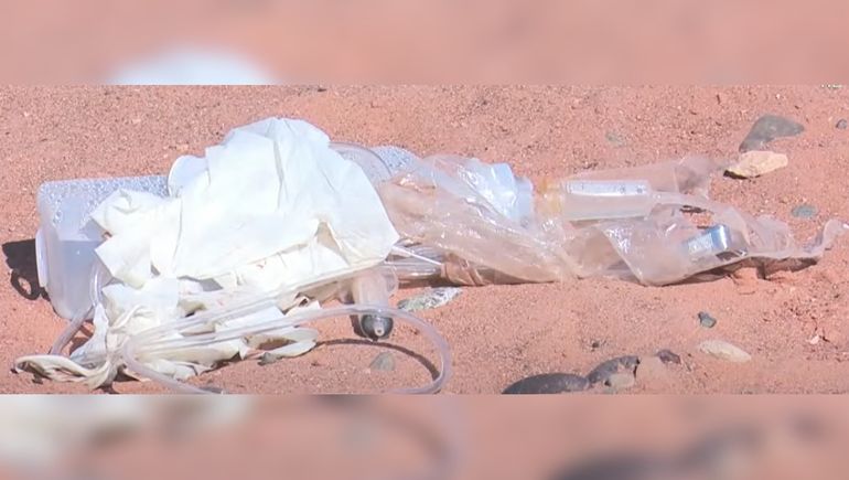 Vecinos denuncian que arrojan residuos patogénicos en la ruta 7