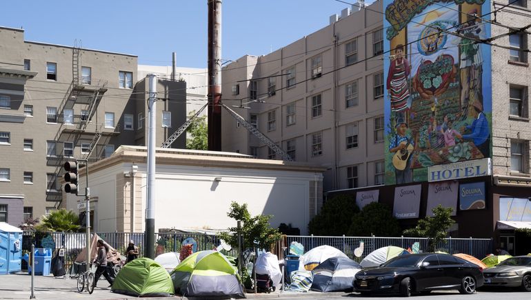 Un campamento organizado para los que viven en las calles de San Francisco (AFP) Un campamento organizado para los que viven en las calles de San Francisco (AFP)