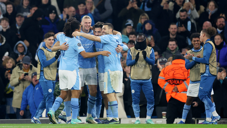 Haaland marcó dos de los tres goles del Manchester City.&nbsp;
