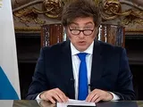 El presidente Javier Milei habló en cadena nacional defendiendo el programa económico.&nbsp;