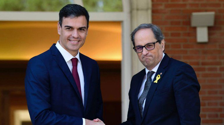 Pedro Sánchez y Quim Torra se reunieron en Madrid.