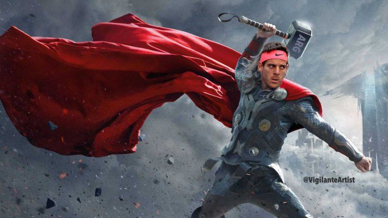 Federer elogió a Del Potro con un video y lo comparó con Thor